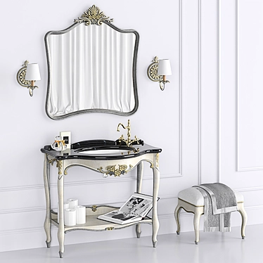 Silvano Grifoni Bathroom Set: Elegant Italian Pieces 3D model image 1 