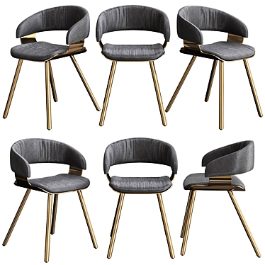 Elegant Baxter Chair 3D model image 1 