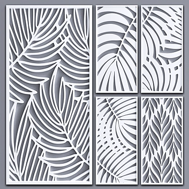 Decorative Panel Set 3D model image 1 