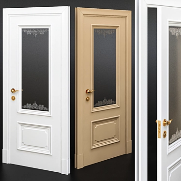Imperiale VC Insert Bianco: Elegant Italian Interior Door 3D model image 1 