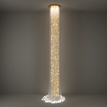 Fiber Optic Glass Chandelier 3D model image 1 