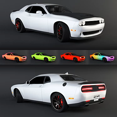 2015 Dodge Challenger SRT Hellcat: Color-Shifting Beast 3D model image 1 