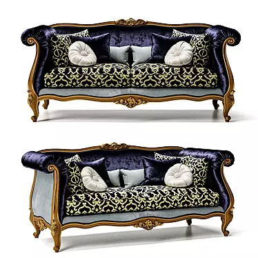 Elegant Modern Italian Sofa 3D model image 1 