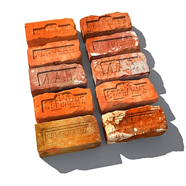 Antique Handcrafted Bricks - Various Forms & Textures 3D model image 1 