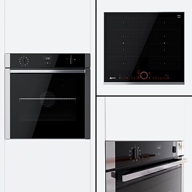 Neff B4ACF4HN0 Oven and T66TS6RN0 Hob Combo 3D model image 1 