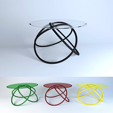 Modern 2014 Oval Table 3D model image 1 