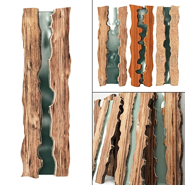 Glass-Infused Wooden Slabs 3D model image 1 