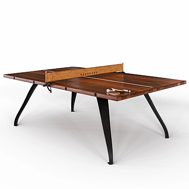 Vintage Ping Pong Table 3D model image 1 