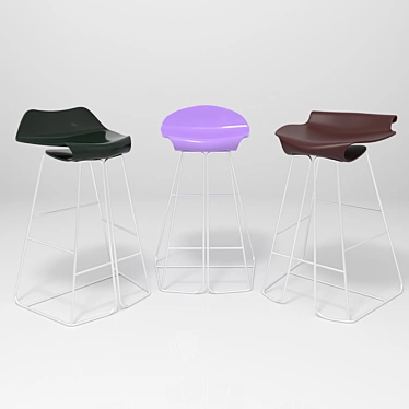 Modern Bar Chairs 3D model image 1 