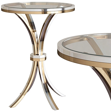 Elegant Cain Side Table 3D model image 1 