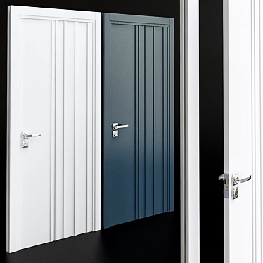Solo Modern PL3: Versatile White Interior Door 3D model image 1 