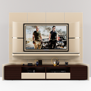 Turri TV Unit: Elegant Italian Luxury 3D model image 1 