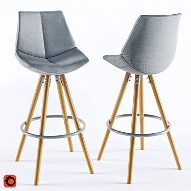 ASTING Bar Stool: Modern Comfort 3D model image 1 