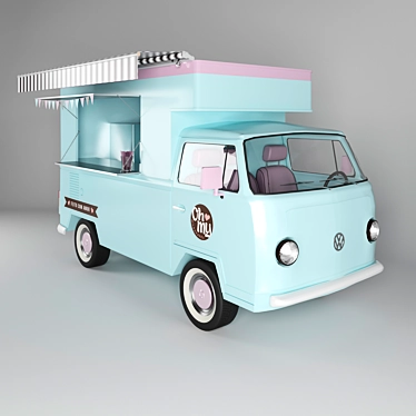 Milkshake Mania: Food on Wheels. 3D model image 1 