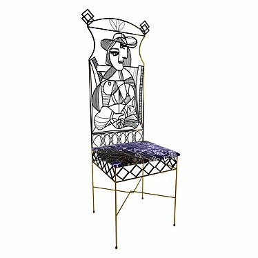 Artistic Picasso Chair 3D model image 1 