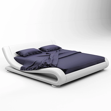 Spacious King-Sized Bed 3D model image 1 