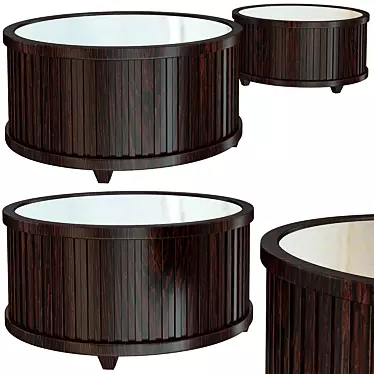 Elegant Clarendon Round Coffee Table 3D model image 1 
