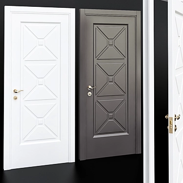 Elegant Neoclassic Door 3D model image 1 