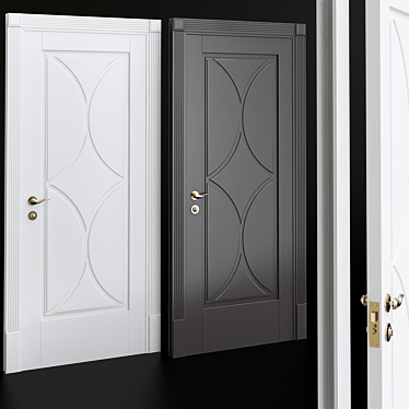 Elegant Neoclassic Interior Door 3D model image 1 
