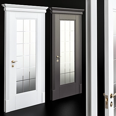 Elegant Neoclassic SV Door 3D model image 1 