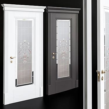 Elegant Neoclassic Interior Doors 3D model image 1 