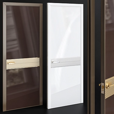 Vogue Vetro Bronza Noce - Elegant Interior Doors 3D model image 1 