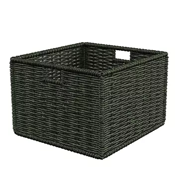 Stylish Rattan Basket: Intricate Design 3D model image 1 