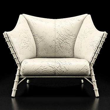 Pacific Green Kiribati Armchair - Exquisite Comfort in Every Detail 3D model image 1 