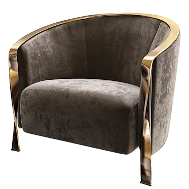 Parisian Elegance in Rugiano's Armchair 3D model image 1 