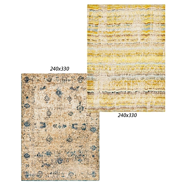 Vintage Blue Ziegler Rug 3D model image 1 