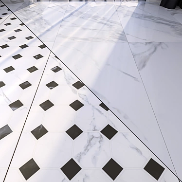  Elegant Marble Floor Set 3D model image 1 