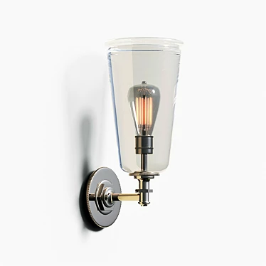 Henry Wall Mounted Single Arm Sconce with Glass Shade