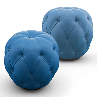 Luxury Tufted Ottoman: Elegant, Bespoke Design 3D model image 1 