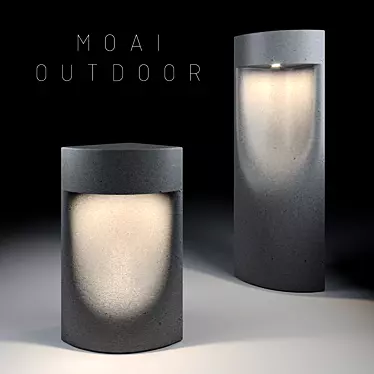BOVER MOAI Garden Lights: Stylish Outdoor Illumination 3D model image 1 