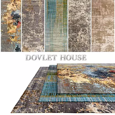 DOVLET HOUSE Carpets - Set of 5 (Part 268) 3D model image 1 