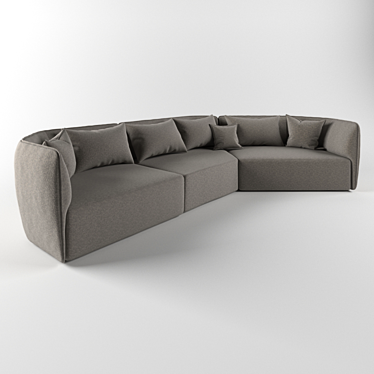 Chamfer Modular Sofa by Moroso 3D model image 1 