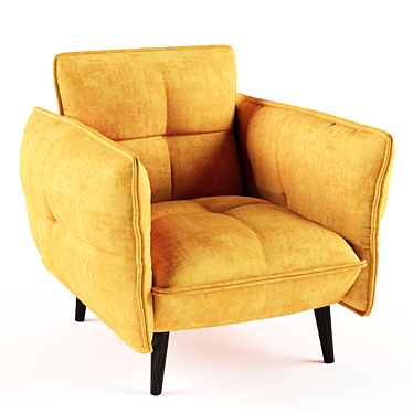 Molto Mustard Armchair 3D model image 1 