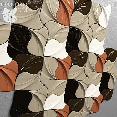 Leaf-inspired Alba Tiles 3D model image 1 