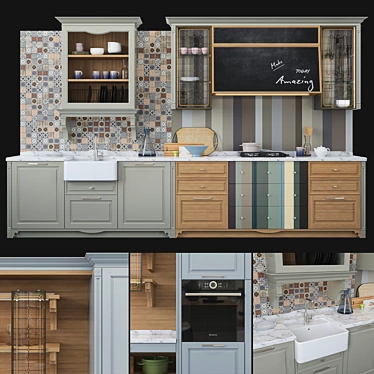  Elegant Italian Kitchen: Aster Cucine Portrait 3D model image 1 