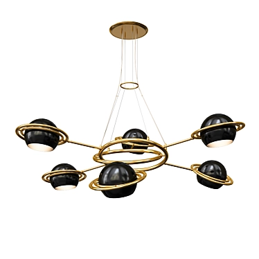 Delightfull Cosmo Modern Black White Suspension Light 3D model image 1 