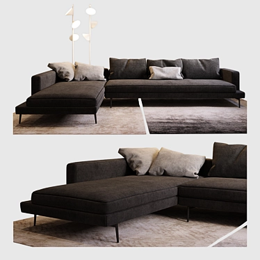 Larsen Sofa: Luxurious Comfort & Style 3D model image 1 