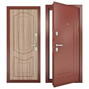 Premium Steel Entry Doors - Groff P 3D model image 1 