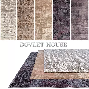 DOVLET HOUSE 5-Piece Carpets Set 3D model image 1 