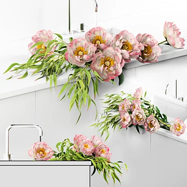 Fresh Blooms in the Sink 3D model image 1 