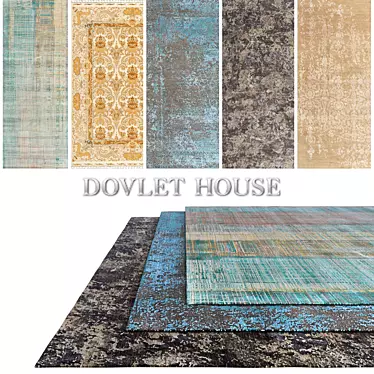 Luxury Carpet Set by DOVLET HOUSE (5 pcs) 3D model image 1 