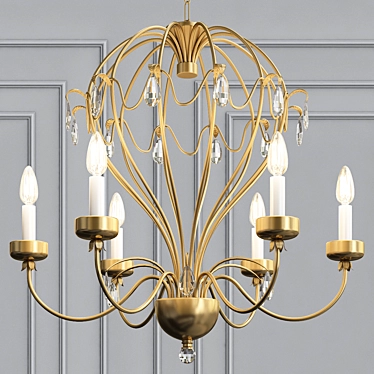 Vintage Iron Balloon Chandelier 3D model image 1 