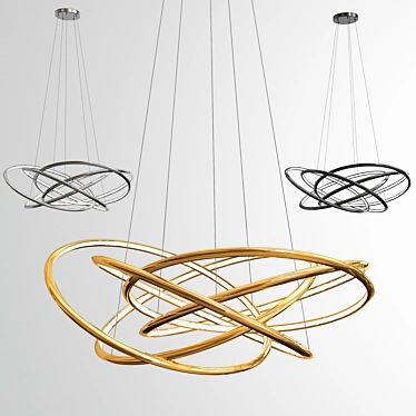 Saturn LED Pendant Lamp 3D model image 1 