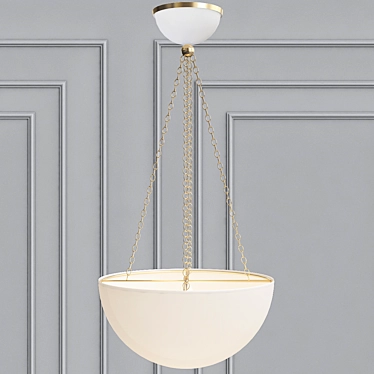 Transitional Alabaster Chandelier: O'Connor 3D model image 1 