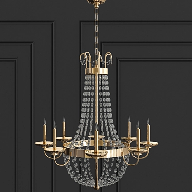 Paris Flea Market 8-Light Chandelier 3D model image 1 