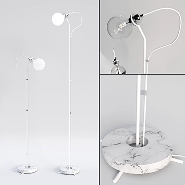 Elegant Five Floor Lamp 3D model image 1 